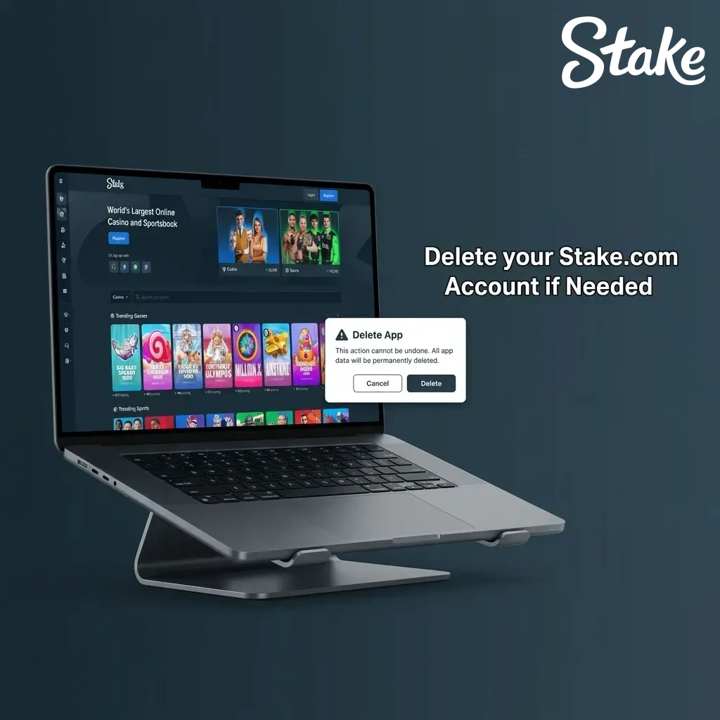 Steps to delete your Stake.com account: withdraw funds, contact customer service, and verify identity.