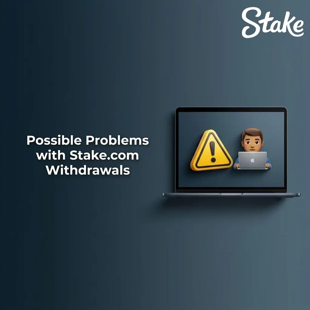 List of possible Stake.com withdrawal problems like pending verification, insufficient balance, and network congestion.