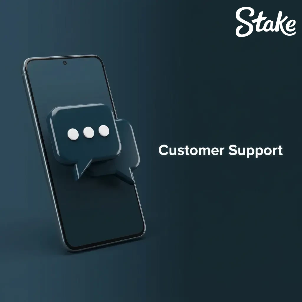 Stake customer support assisting players with transactions via 24/7 live chat, email, and help centre.