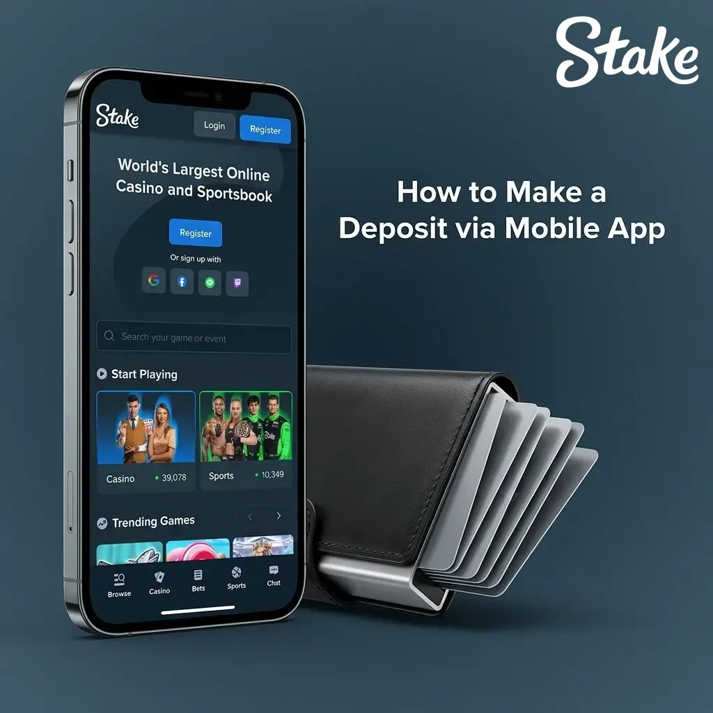 Mobile app screen showing steps to make a cryptocurrency deposit using a wallet address or QR code.