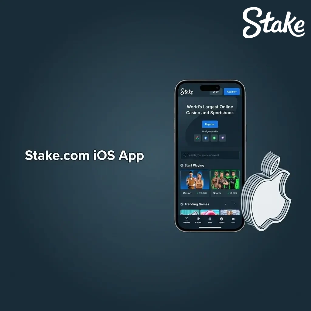 Stake.com iOS app for iPhone and iPad featuring full desktop functionality.