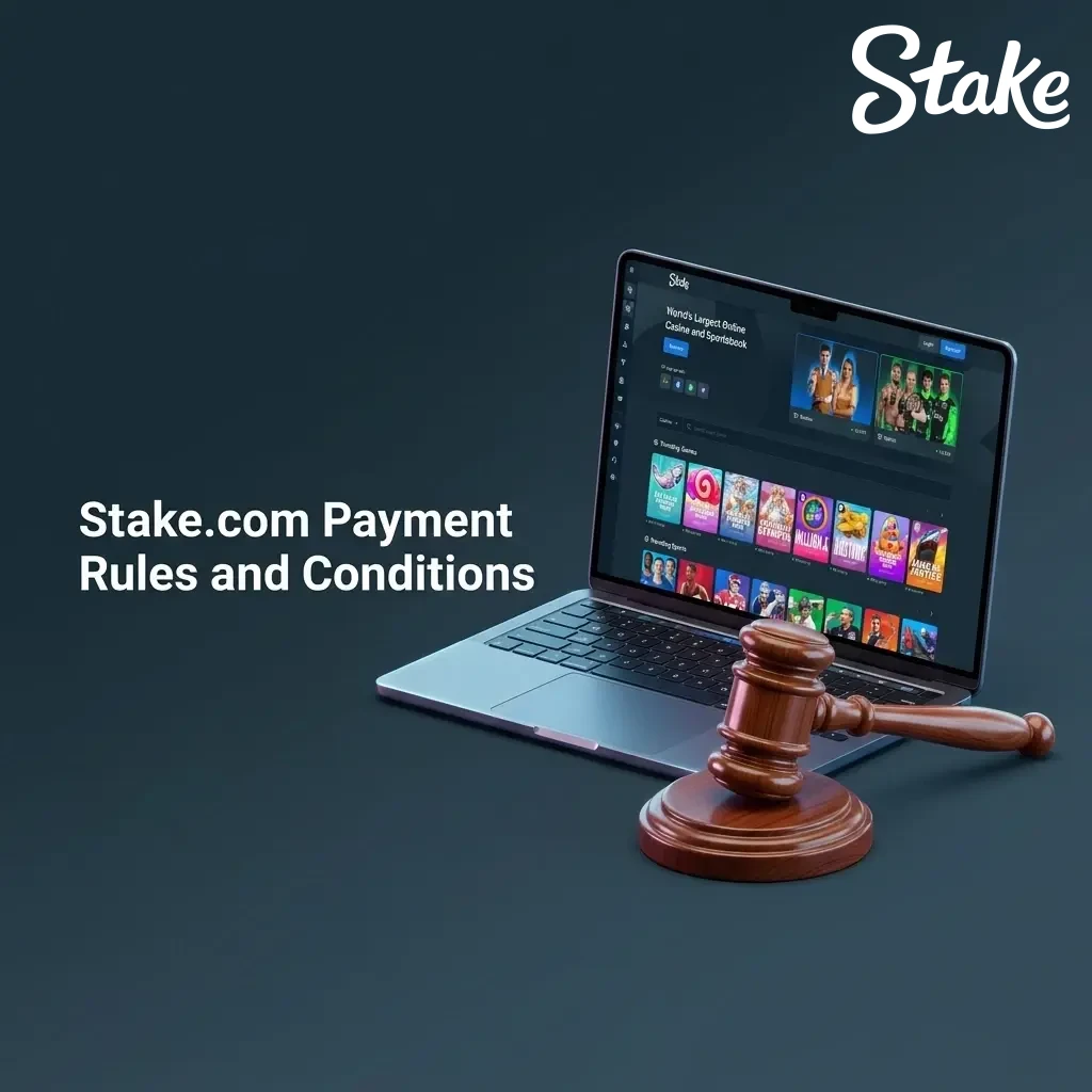 Stake.com payment rules and conditions for secure deposits, withdrawal limits, and blockchain transactions.