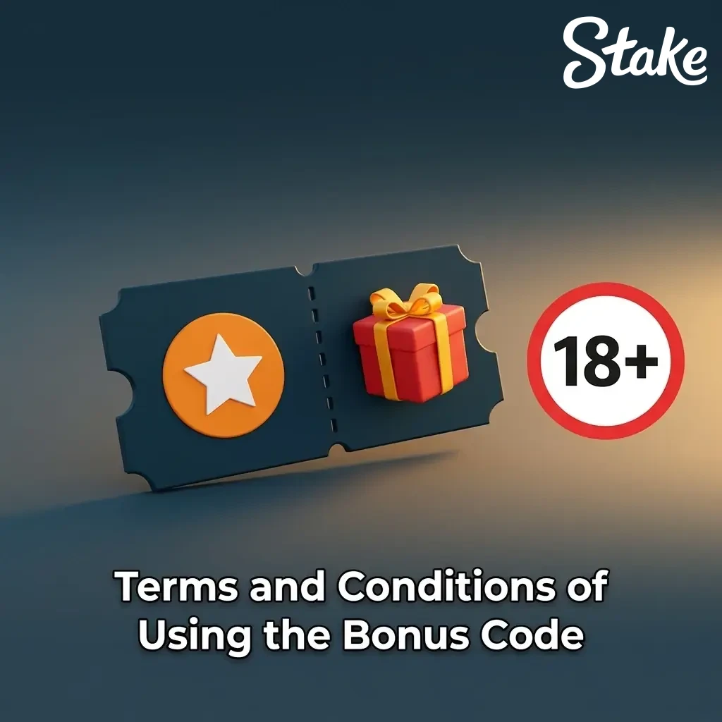 Stake.com promo code terms and conditions, covering age limits, minimum deposits, and wagering rules.