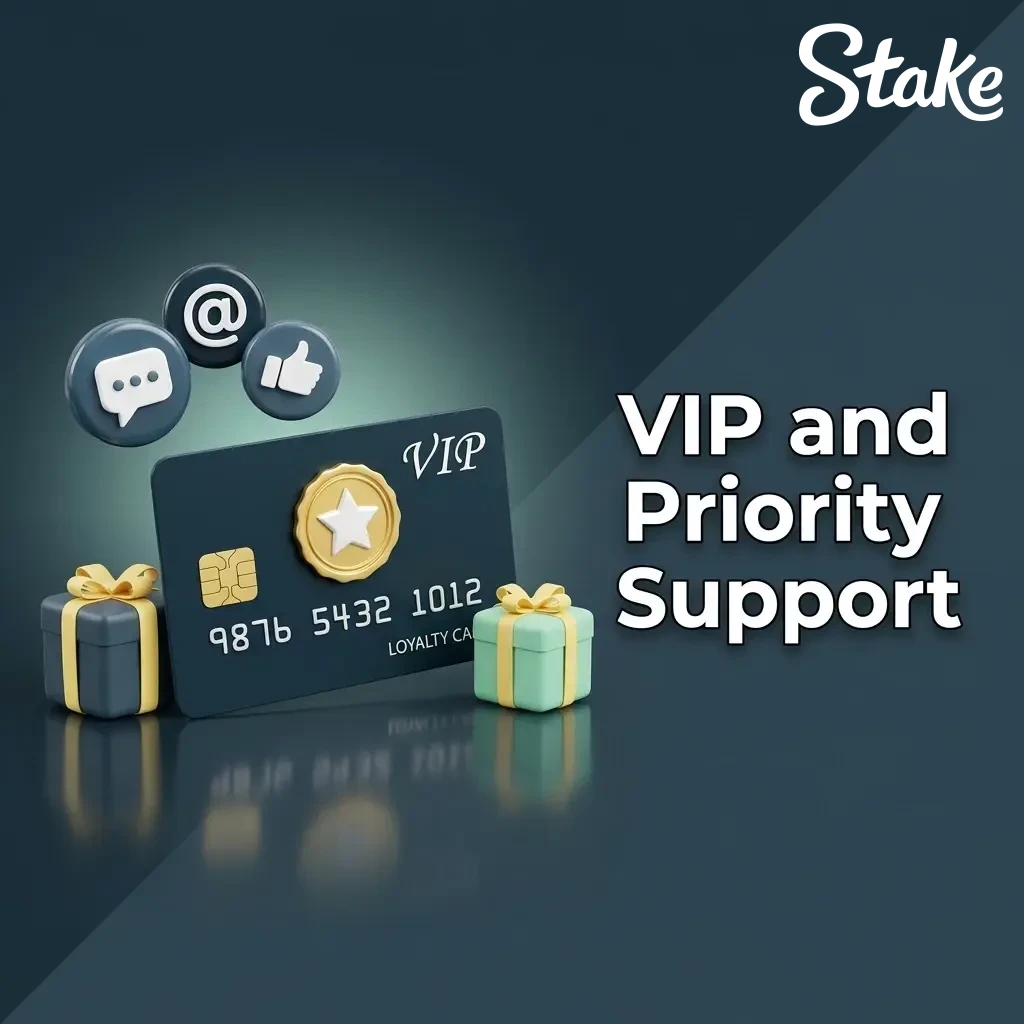 Stake.com VIP and priority support with dedicated hosts and instant replies for expedited service.