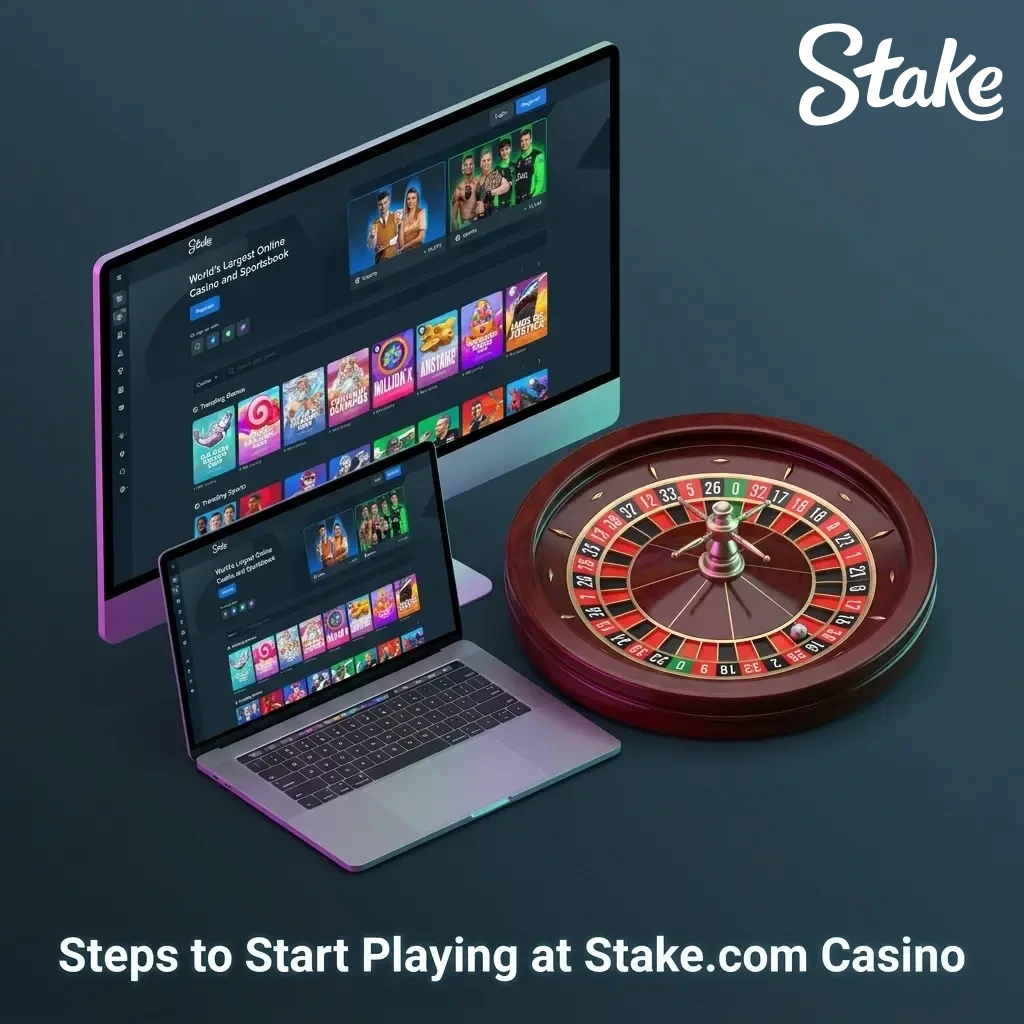 Step-by-step guide to register, deposit crypto, and start playing at Stake.com Casino.